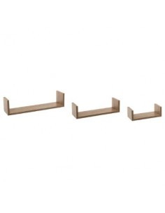 SET 3 MENSOLE PARETE 138955C EFFETTO LEGNO su TreG Ingrosso