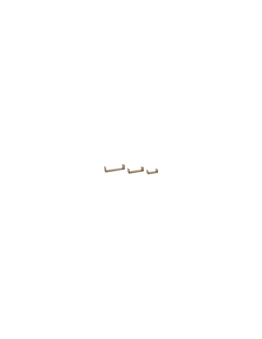 SET 3 MENSOLE PARETE 138955C EFFETTO LEGNO su TreG Ingrosso