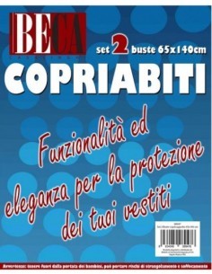 SET 2 BUSTE COPRI CAPPOTTI 08947 65X140CM BECA su TreG Ingrosso