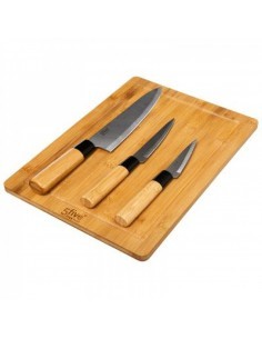 TAGLIERE BAMBOO 35X25CM CON COLTELLI su TreG Ingrosso
