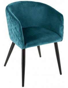 POLTRONA MARLO IN VELLUTO OTTANIO/BLU ANATRA su TreG Ingrosso