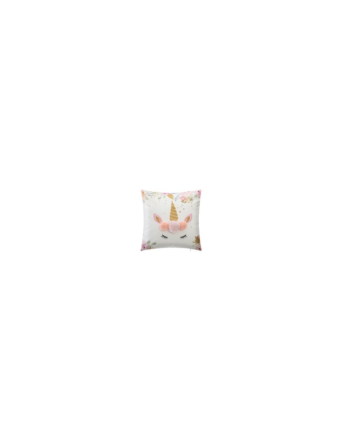 CUSCINO UNICORNO 40X40CM CON POMPOM su TreG Ingrosso