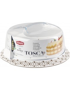 PORTATORTE TOSCA BIANCO/TORTORA su TreG Ingrosso