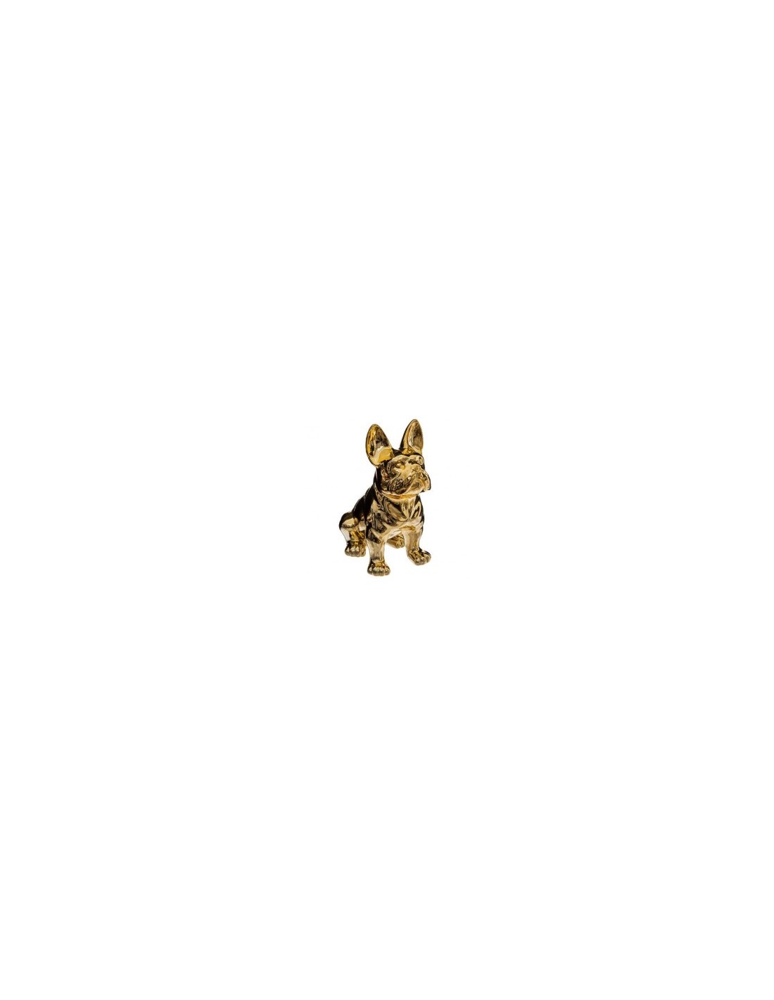 CANE BULLDOG GRES DORATO 22CM su TreG Ingrosso