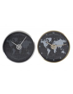 OROLOGIO PARETE D30CM MAPPAMONDO ALLUMINIO su TreG Ingrosso