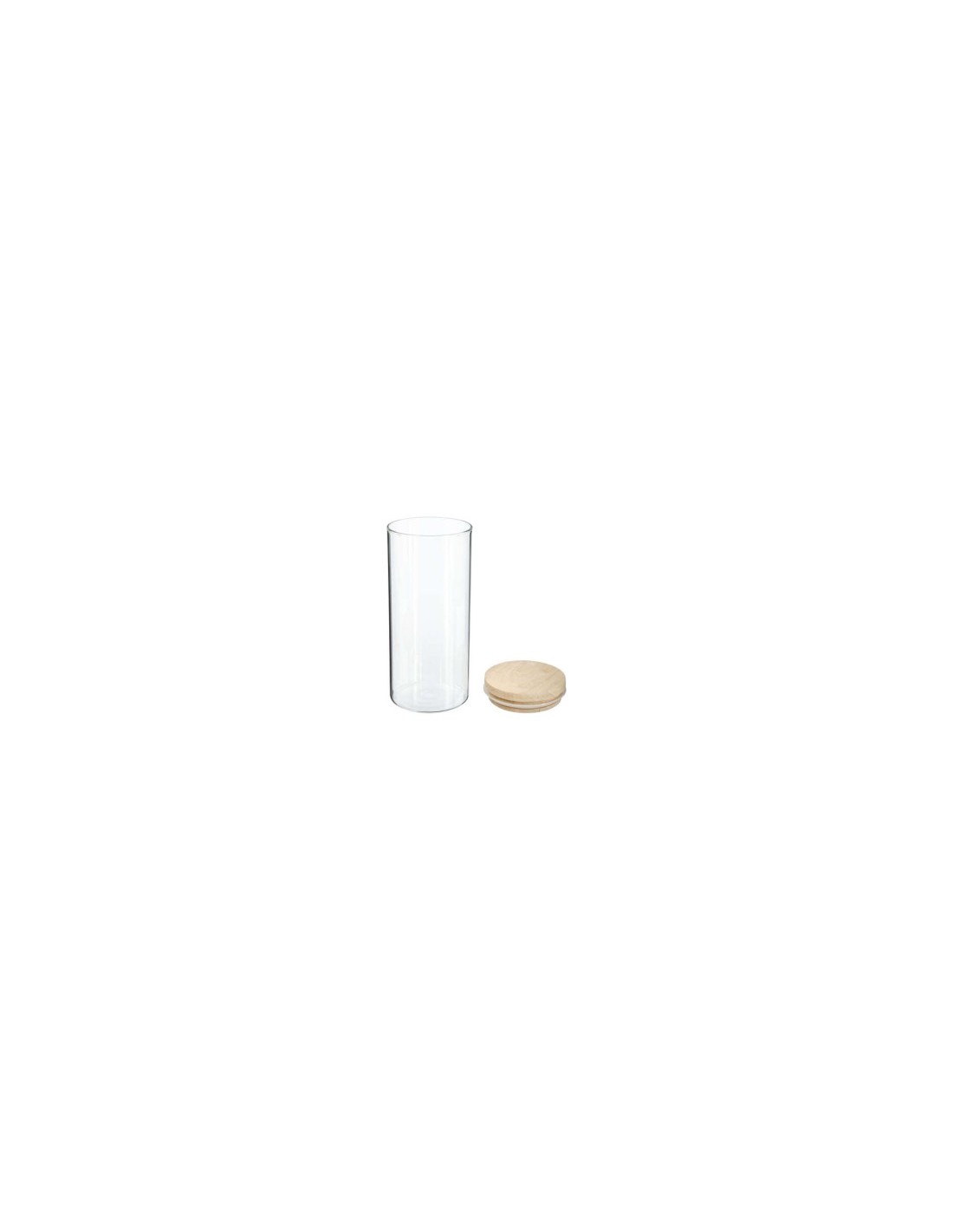 BARATTOLO ERMETICO 1,3LT VETRO/LEGNO su TreG Ingrosso