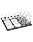 SET APERITIVO 25PZ PIATTO 30X30CM su TreG Ingrosso