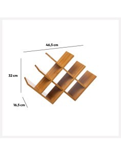 PORTABOTTIGLIE 8 POSTI BAMBOO su TreG Ingrosso