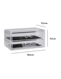 PORTAGIOIE TRASPARENTE 2 CASSETTI 19X9X12CM su TreG Ingrosso