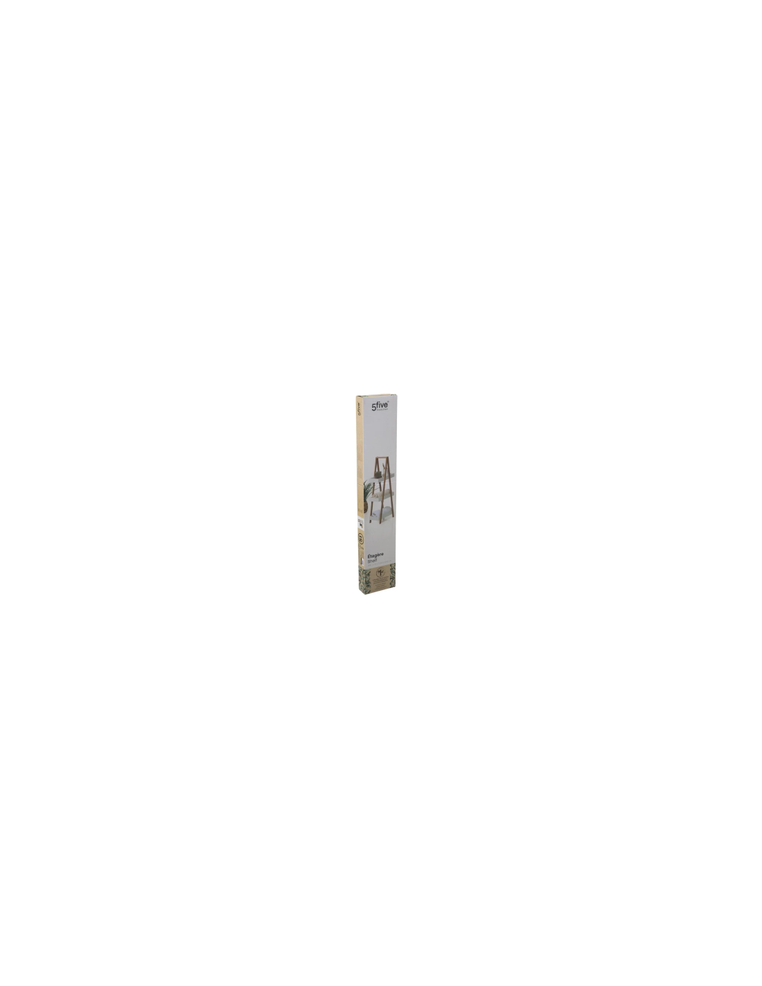 MENSOLA BAGNO 3 RIPIANI BAMBOO BIANCO 30X18X82CM su TreG Ingrosso