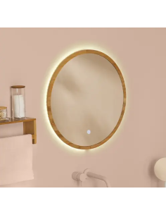 SPECCHIO BAMBOO/VETRO D57CM su TreG Ingrosso
