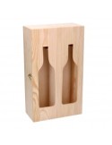 PORTABOTTIGLIE LEGNO 2P CON ESPOSITORE 36X21X11CM su TreG Ingrosso