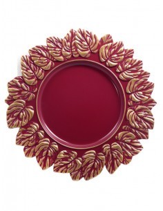 SOTTOPIATTO 130854 BURGUNDY/ORO 35CM(160)