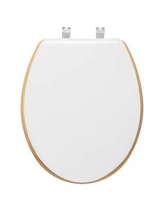 SEDILE WC LEGNO C/COP BIANCO 36X47CM su TreG Ingrosso