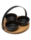 SET APERITIVO 4PZ VASSOIO CON 3 CIOTOLE su TreG Ingrosso
