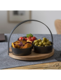 SET APERITIVO 4PZ VASSOIO CON 3 CIOTOLE su TreG Ingrosso