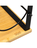 PORTABOTTIGLIE 6P METALLO/BAMBOO 26X17X38CM su TreG Ingrosso
