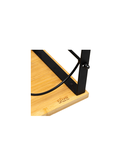PORTABOTTIGLIE 6P METALLO/BAMBOO 26X17X38CM su TreG Ingrosso