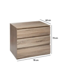 CASSETTIERA 3 CASSETTI 78X48X73CM su TreG Ingrosso