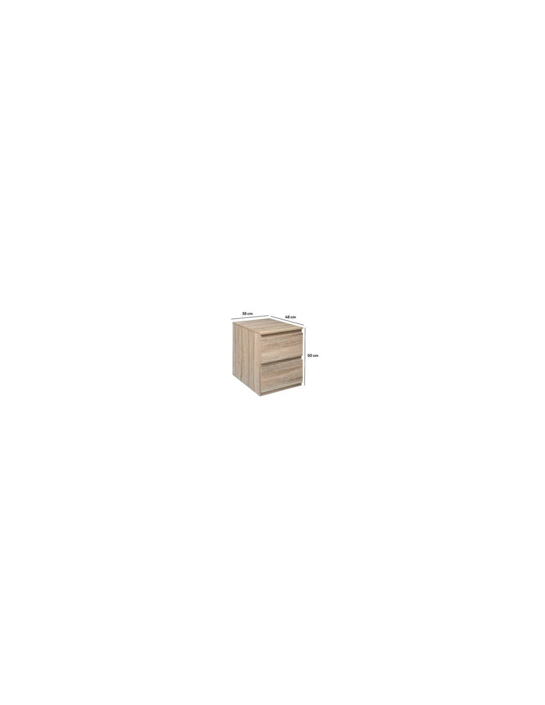 CASSETTIERA 2 CASSETTI 38X48X50CM su TreG Ingrosso