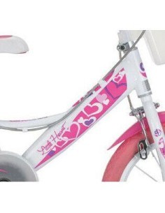 BICI 14 LITTLE HEART BIANCO/ROSA su TreG Ingrosso
