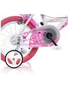 BICI 16 LITTLE HEART BIANCO/ROSA su TreG Ingrosso