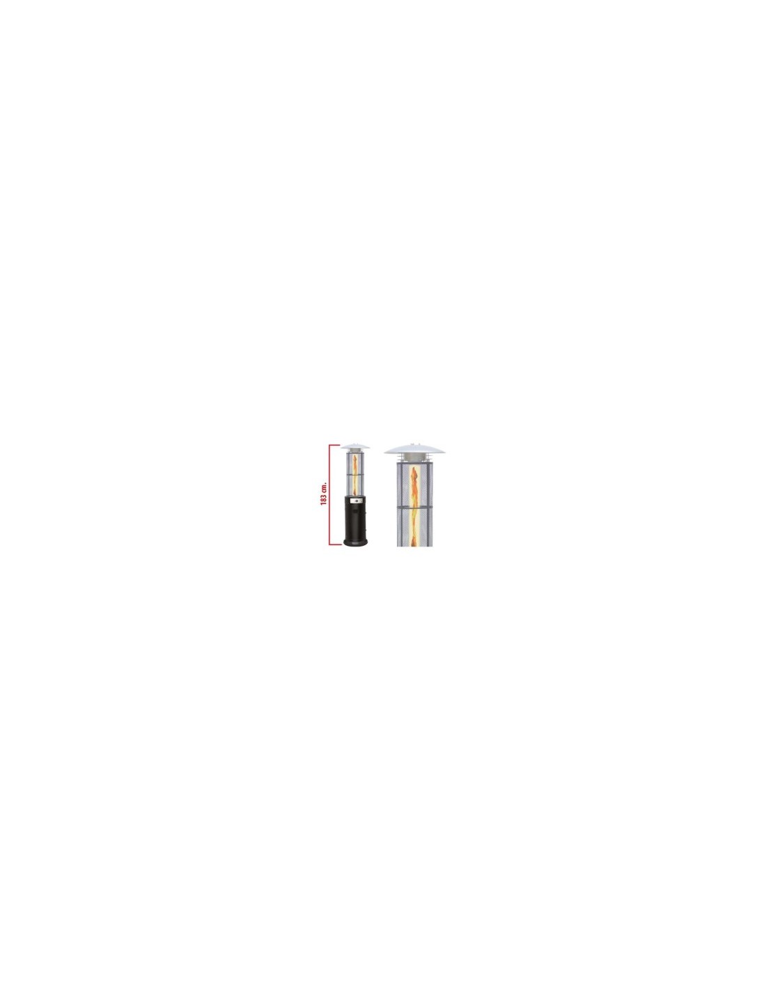 STUFA CILINDRO GRIGIO OPACO S66-11 su TreG Ingrosso