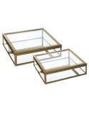 SCATOLA 157017 1 MIS VETRO/METALLO 15X15X4CM su TreG Ingrosso