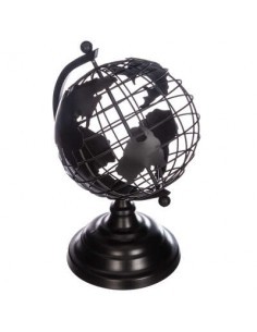 MAPPAMONDO 158028 METALLO NERO 20X18X30CM su TreG Ingrosso