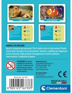 GIOCO CARTE 16733 ANIMALI DA RECORD su TreG Ingrosso