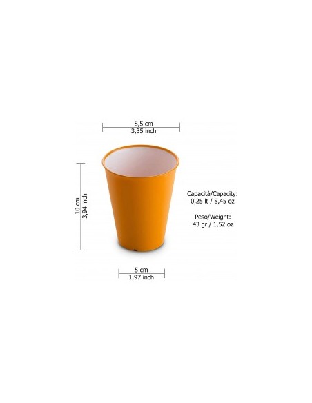 SANALIVING BICCHIERE S2025AR ARANCIO su TreG Ingrosso