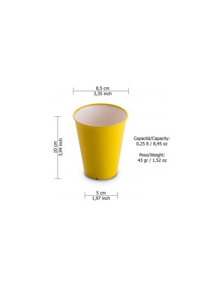 SANALIVING BICCHIERE S2025GL GIALLO LIMONE su TreG Ingrosso