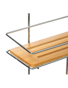 MENSOLA 174614 2 PIANI BAMBOO/METALLO su TreG Ingrosso