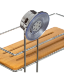 MENSOLA 174617 2 PIANI BAMBOO/METALLO CON VENTOSA su TreG Ingrosso