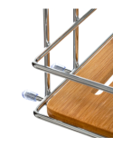 MENSOLA 174617 2 PIANI BAMBOO/METALLO CON VENTOSA su TreG Ingrosso