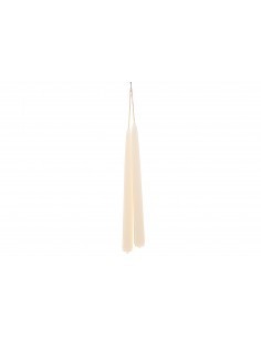 COPPIA CANDELE A STELO LUCID AVORIO CM 25 su TreG Ingrosso