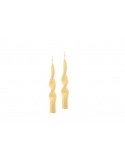 SET 2 CANDELE FIAMMA LUCID H CM 14 X D 2 COLORE AVORIO ESPOSITORE R...