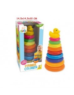 GOGO - PIRAMIDE AD ANELLI COLORATA 14.5X29 CM su TreG Ingrosso