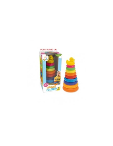 GOGO - PIRAMIDE AD ANELLI COLORATA 14.5X29 CM su TreG Ingrosso