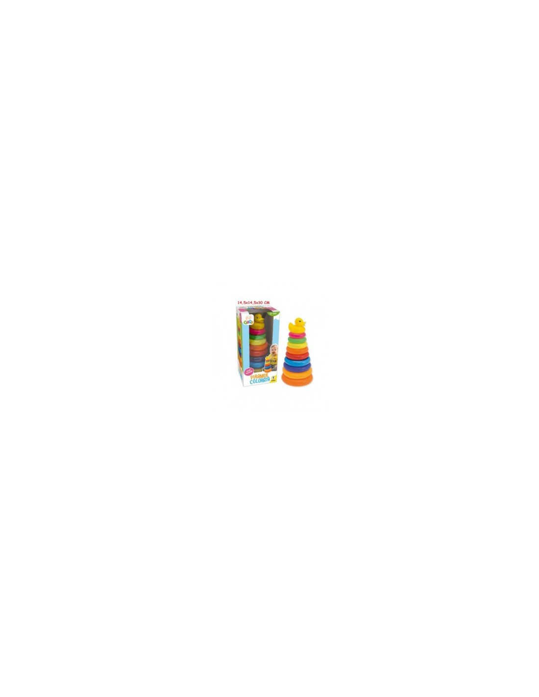 GOGO - PIRAMIDE AD ANELLI COLORATA 14.5X29 CM su TreG Ingrosso