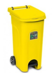 BIDONE 25605 GIALLO 80LT C/PEDALE URBAN ECO SYSTEM su TreG Ingrosso
