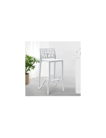 SGABELLO ZEFIRO BIANCO 75CM su TreG Ingrosso