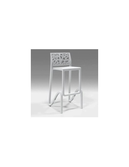 SGABELLO ZEFIRO BIANCO 75CM su TreG Ingrosso