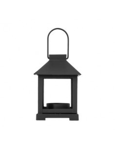 LANTERNA 417737154 VETRO/METALLO 8X8X11CM NERO su TreG Ingrosso