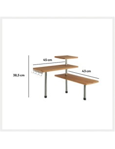 MENSOLA CUCINA 111123 BAMBOO CON 4 GANCI su TreG Ingrosso
