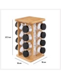 PORTASPEZIE BAMBOO 124572 CON 16 BARATTOLI su TreG Ingrosso