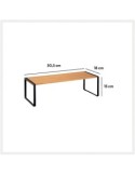 MENSOLA 167793 LEGNO CON GAMBE NERO su TreG Ingrosso