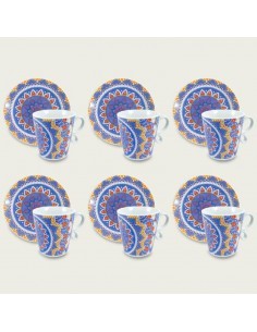 CONF 6 TAZZE KYOTO 56982 CON PIATTO BLU su TreG Ingrosso