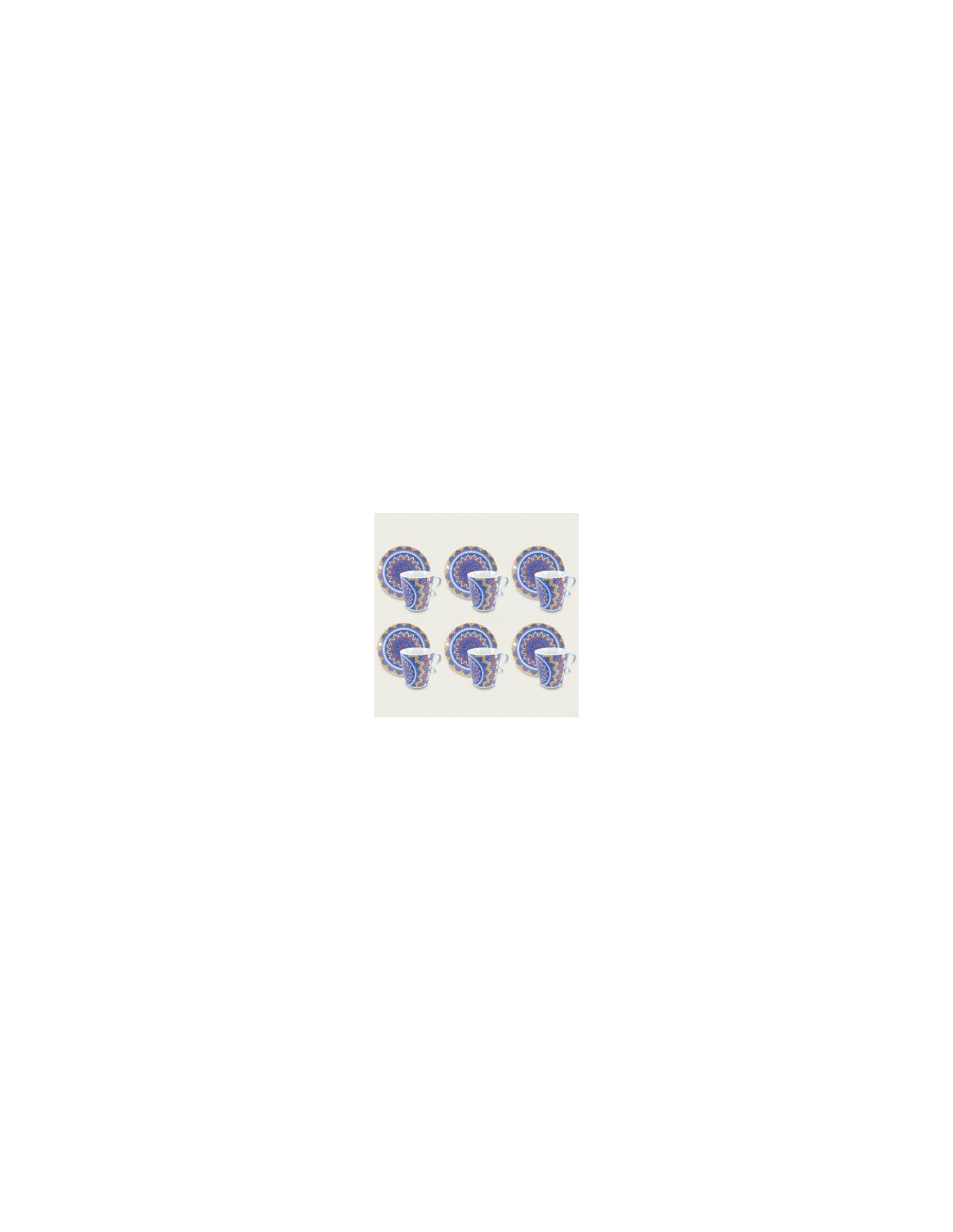 CONF 6 TAZZE KYOTO 56982 CON PIATTO BLU su TreG Ingrosso