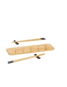 SERVIZIO SUSHI 66166 2 PERSONE CON VASSOIO BAMBOO su TreG Ingrosso